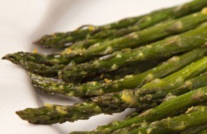 Salt Roasted Asparagus and Lemon Zest