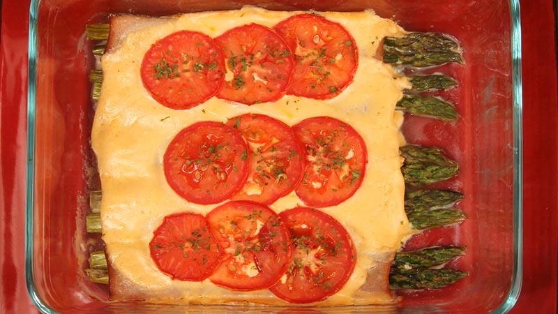 Gluten-Free Asparagus and Turkey Roll Up Casserole Recipe