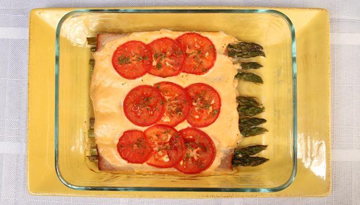 Gluten-Free Asparagus and Turkey Roll Up Casserole Recipe