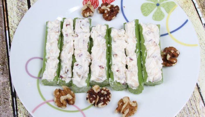 Gluten-Free Stuffed Celery Sticks with Apples & Walnuts Recipe