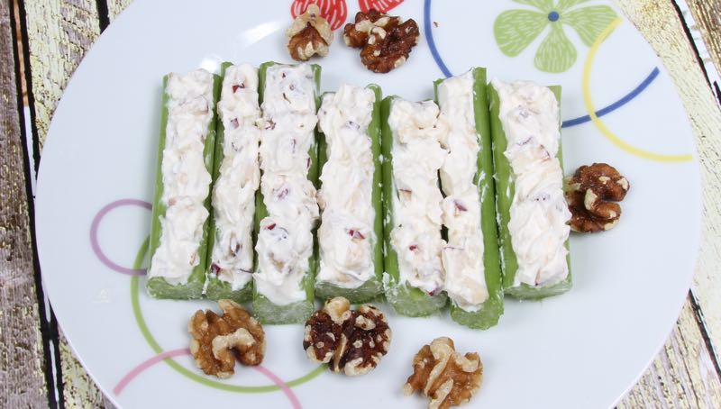 Gluten-Free Stuffed Celery Sticks with Apples & Walnuts Recipe