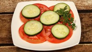 Low-Carb Gluten-Free Dijon-Garlic Tomato and Cucumber Recipe