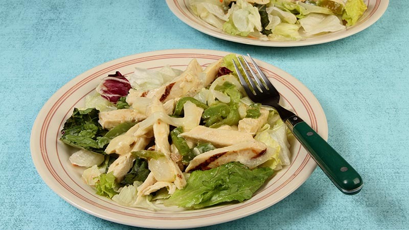 Gluten-Free Hot Chicken Philly Cheese Salad Recipe